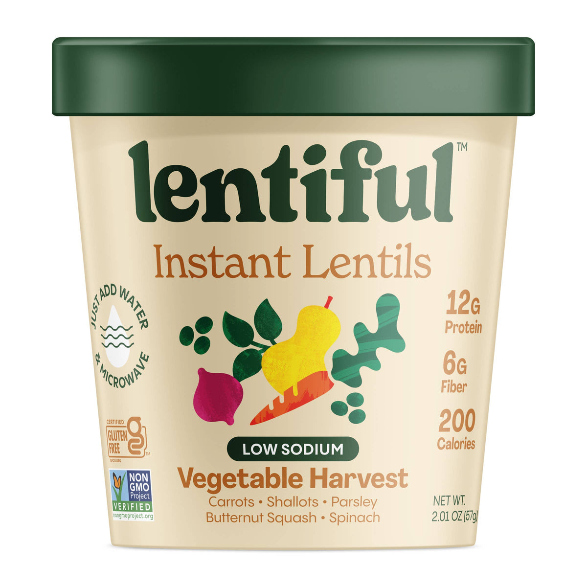 Lentiful - Low-Sodium Vegetable Harvest Instant Lentils - 2oz – Eden’s ...