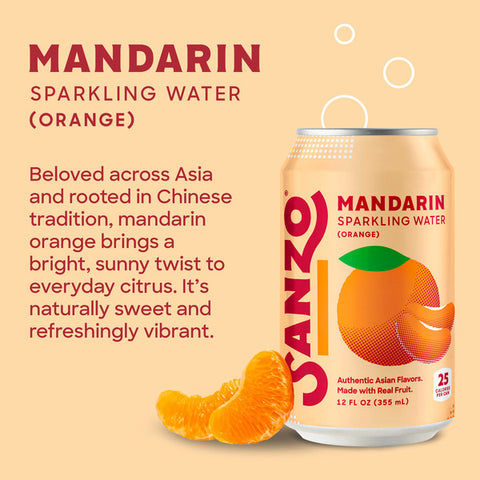 Sanzo - Mandarin Orange Sparkling Water - 12 fl oz can