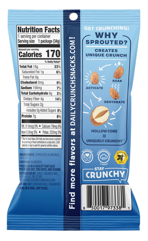 Daily Crunch - Sea Salt Sprouted Almonds - 1.2oz