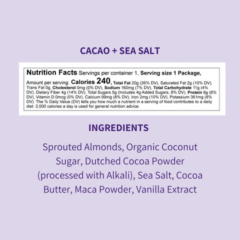 Daily Crunch - Cocoa + Sea Salt Sprouted Almonds - 1.5oz