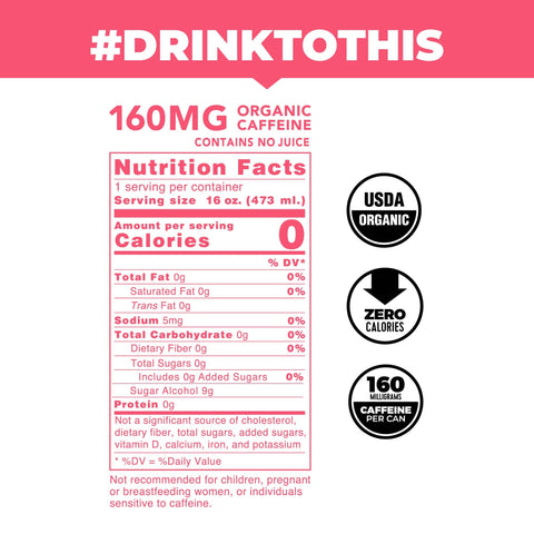 CLEAN Cause - Watermelon Zero Calorie Organic Yerba Mate Tea - 16 fl oz