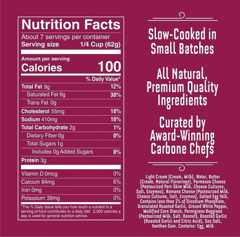 Carbone - Roasted Garlic Alfredo Pasta Sauce - 15 oz