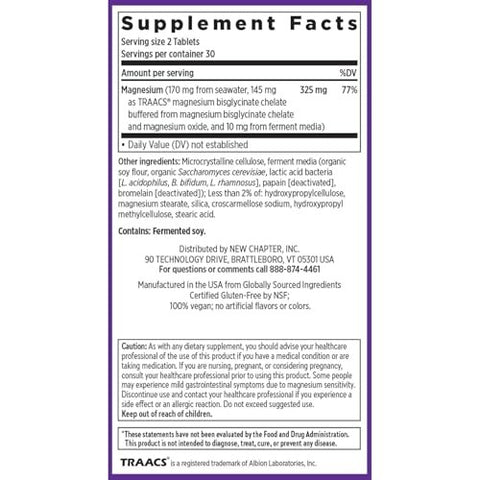 New Chapter - Magnesium Complex- 60 Vegan Tablets