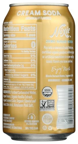 Nixie - Organic Zero Sugar Cream Soda - 12 fl oz