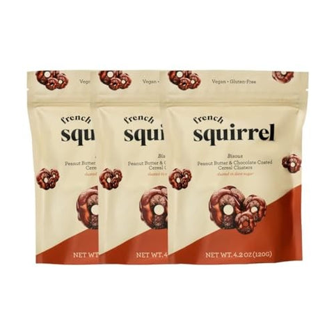 French Squirrel - Vegan Chocolate Peanut Butter Cereal Clusters - 4.2 oz