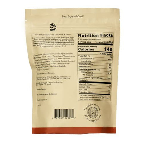 French Squirrel - Vegan Chocolate Peanut Butter Cereal Clusters - 4.2 oz