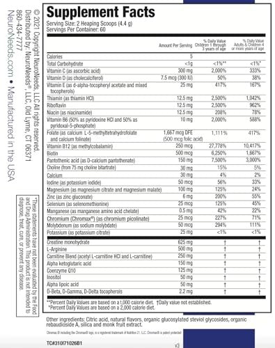 Neuro Needs - SpectrumNeeds Powder, Lemon - 8.9 oz