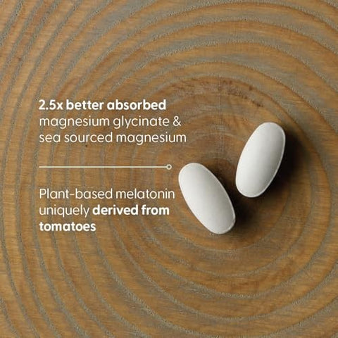 New Chapter - Magnesium + Melatonin - 60 Vegan Tablets