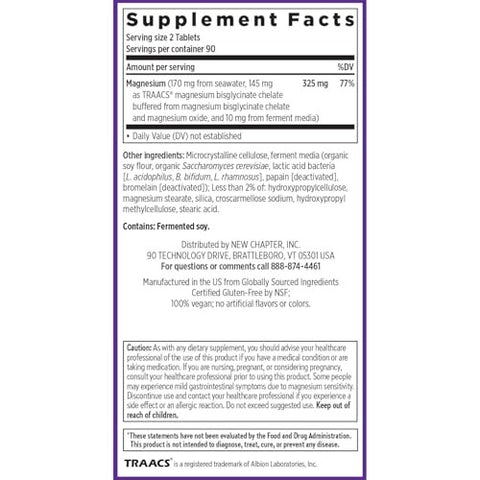 New Chapter - Magnesium Complex - 180 Vegan Tablets
