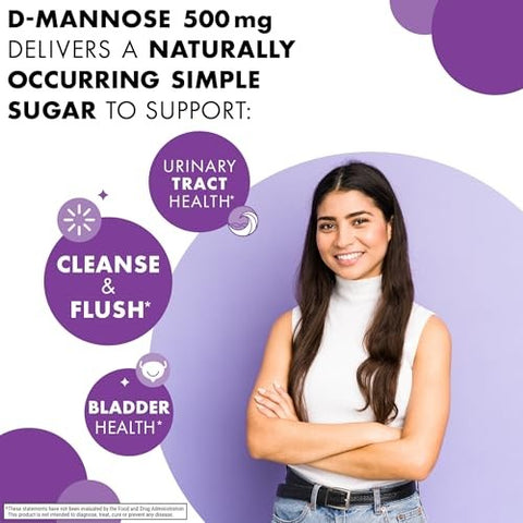 BlueBonnet - D-Mannose - 500 Mg - 90 Vegetable Capsules