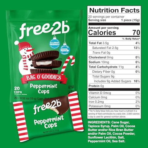 Free 2b - Peppermint Cups Christmas Collection  20 ct - 10.58 oz