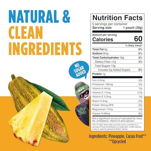 BLUE STRIPES - Cacao Superfruit Gummies Multipack, Pineapple Cacao - 5 ct