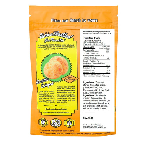 Cassavida Snacks - Gluten-Free Crunchy Cheese Bites - 1.5 oz