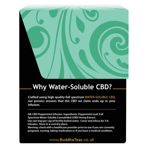 Buddha Teas - Organic CBD Peppermint Infusion Tea - 18 Bags