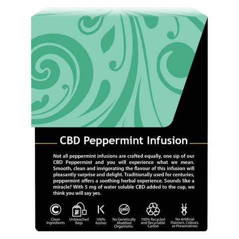 Buddha Teas - Organic CBD Peppermint Infusion Tea - 18 Bags