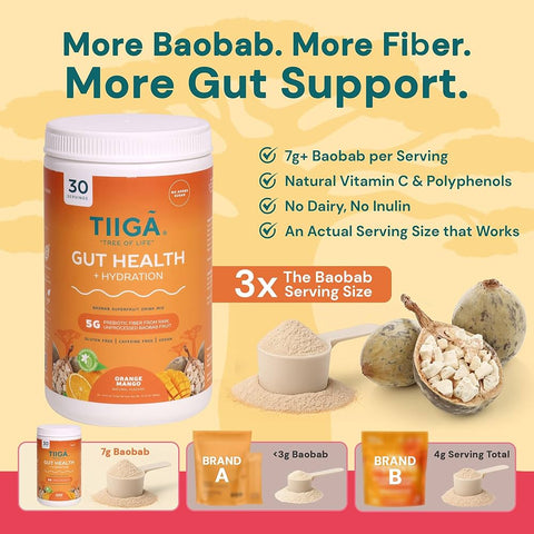 Tiiga - Gut Health + Hydration Baobab Drink Mix - .042 oz