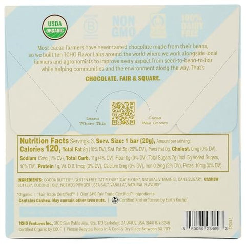TCHO - Organic Yule Nog White Choco Eggnog Oat Milk - 2.1 oz