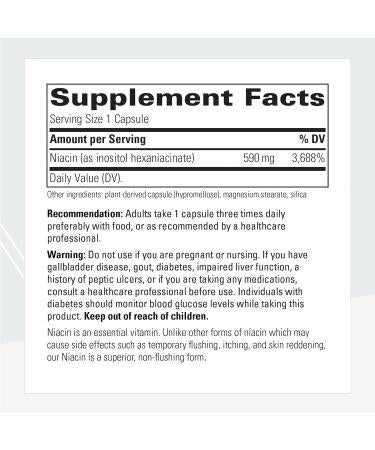 Integrative Therapeutics - Flush-Free Niacin - 60 Vegan Capsules