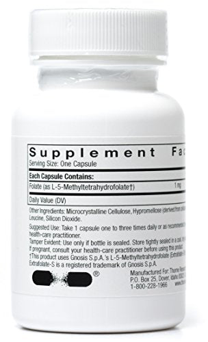 Thorne - Methylfolate 5-MTHF - 1mg - 60 Capsules