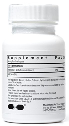 Thorne - Methylfolate 5-MTHF - 5mg - 60 Capsules