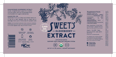 Sweet's Elderberry - Elderberry Extract, Unsweetened - 8 fl oz