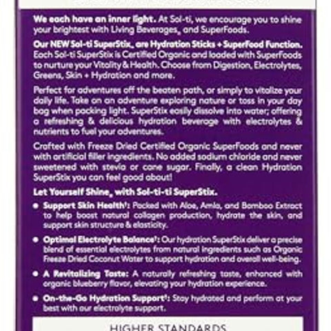 Sol-ti - Organic Blueberry Lemon Hydration Plus Skin - 7 Count