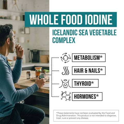 Triquetra Health - Whole-Food Plant Iodine - 250 mg - 60 Vegan Capsules
