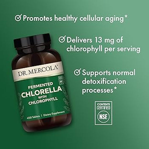 Dr. Mercola - Fermented Chlorella Tablets - 450 Tablets
