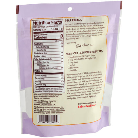 Bobs Red Mill - Double Acting Baking Powder - 14 Oz