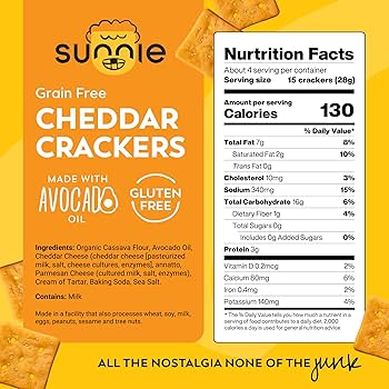 Sunnie - Cheddar Crackers, Grain Free - 4 oz