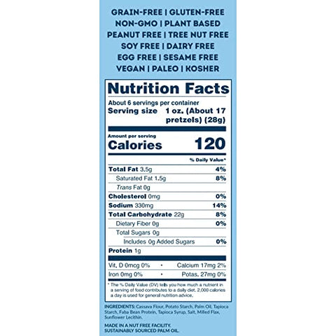 Savor By Suzie - Grain-Free GF Pretzels, Sea Salt  - 6.5 oz