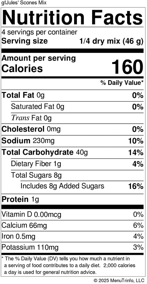 gfjules - Gluten-Free British Scones Mix - 6.53 oz