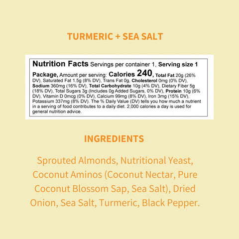 Daily Crunch - Turmeric + Sea Salt Sprouted Almonds - 1.5oz