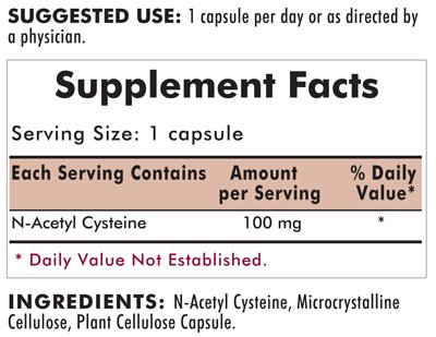Kirkman - N-Acetyl Cysteine - 100mg - 100 Capsules