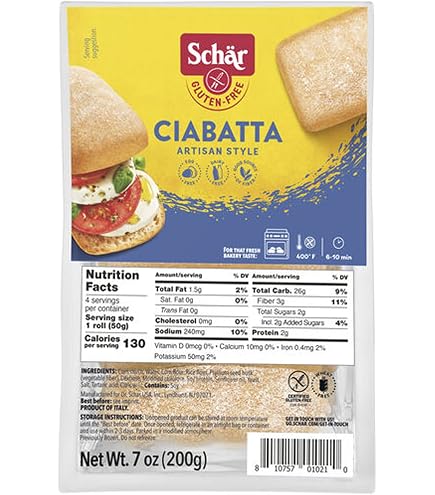 Schär - Artisan Style Multigrain Ciabatta Rolls - 7 oz