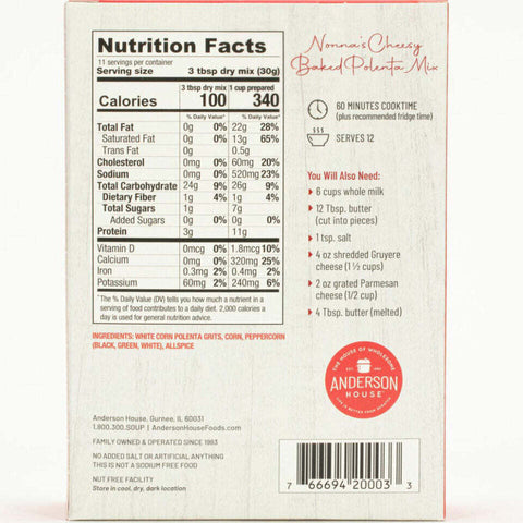 Anderson House - Nonna's Cheesy Baked Polenta Mix - 10 oz