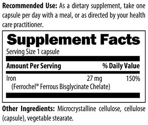 Designs For Health - Ferrochel Iron Chelate - 120 Capsules