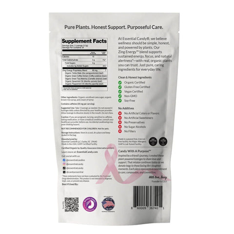 Essential Candy - Zing Energy Botanical Lozenge - 24 Count
