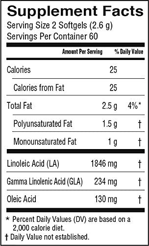 Barleans Organic Oils - Evening Primrose Oil - 120 Soft Gels