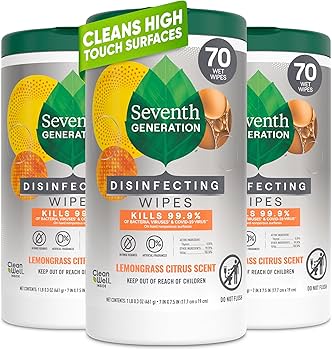 Seventh Generation - Disinfecting Wipes, Lemongrass Citrus - 70 Count