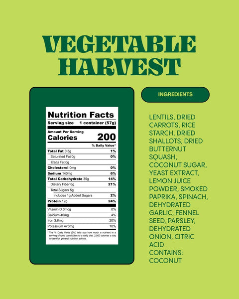 Lentiful - Low-Sodium Vegetable Harvest Instant Lentils - 2 oz