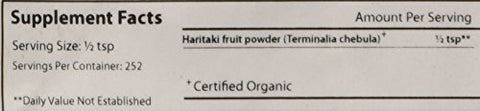 Banyan Botanicals - Haritaki Powder Organic Detox & Rejuvenation - 16 oz