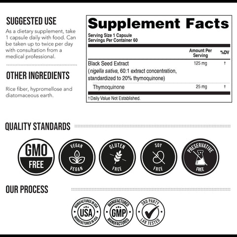 Triquetra Health - TQ-Advanced® 4X Black Seed Extract - 60 Vegan Capsules