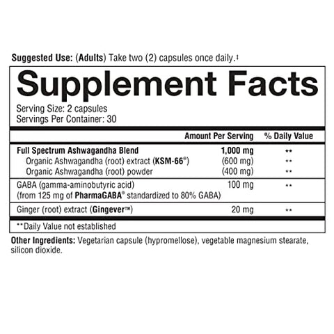 YouTheory - Ashwagandha + GABA - 60 Vegetarian Tablets