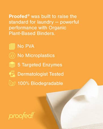 Proofed! - Laundry Detergent Sheets Plastic-Free - Fragrance-Free - 32 Loads