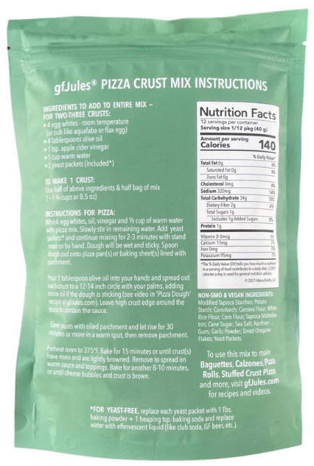 gfjules - Gluten-Free Pizza Crust Mix - 17.5 oz