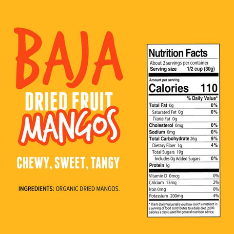 Baja - Dried Fruit Mangos - 3 oz