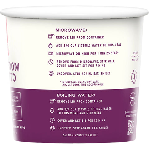 Good To Go - Mushroom Risotto GF Instant Lunch & Dinner Cup - 2.65 oz