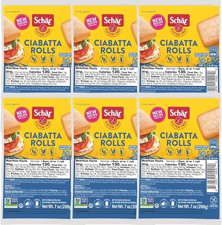 Schär - Artisan Style Multigrain Ciabatta Rolls - 7 oz