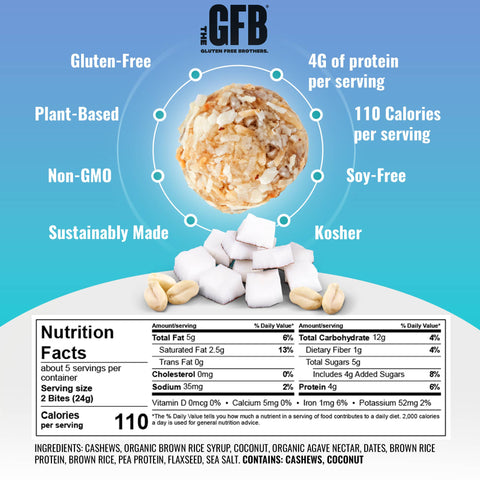 The GFB - Coconut Cashew Protein Bites - 4.8oz